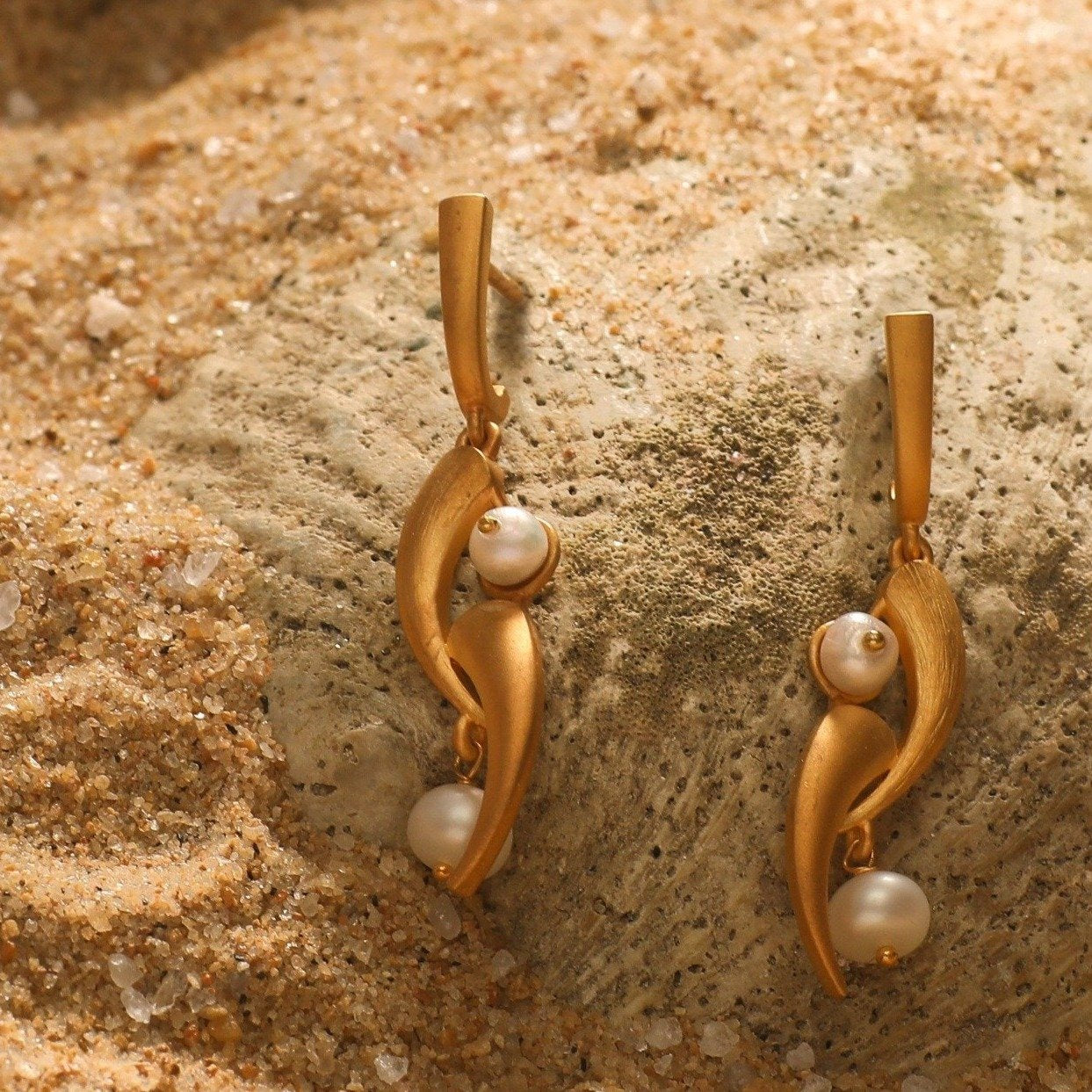 Buy Jalaja Floral Pearl Drop Earrings | Tarinika - Tarinika India